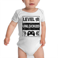 Level 18 Unlocked For Light Baby Bodysuit | Artistshot