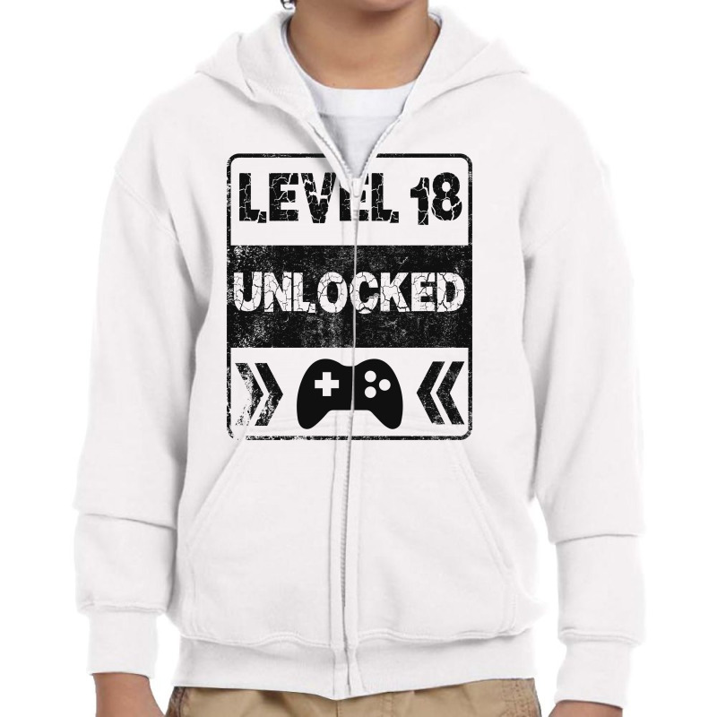 Level 18 Unlocked For Light Youth Zipper Hoodie | Artistshot