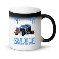 My Teacher Was Wrong Trucker Gift Funny Truck Driver Men Magic Mug | Artistshot