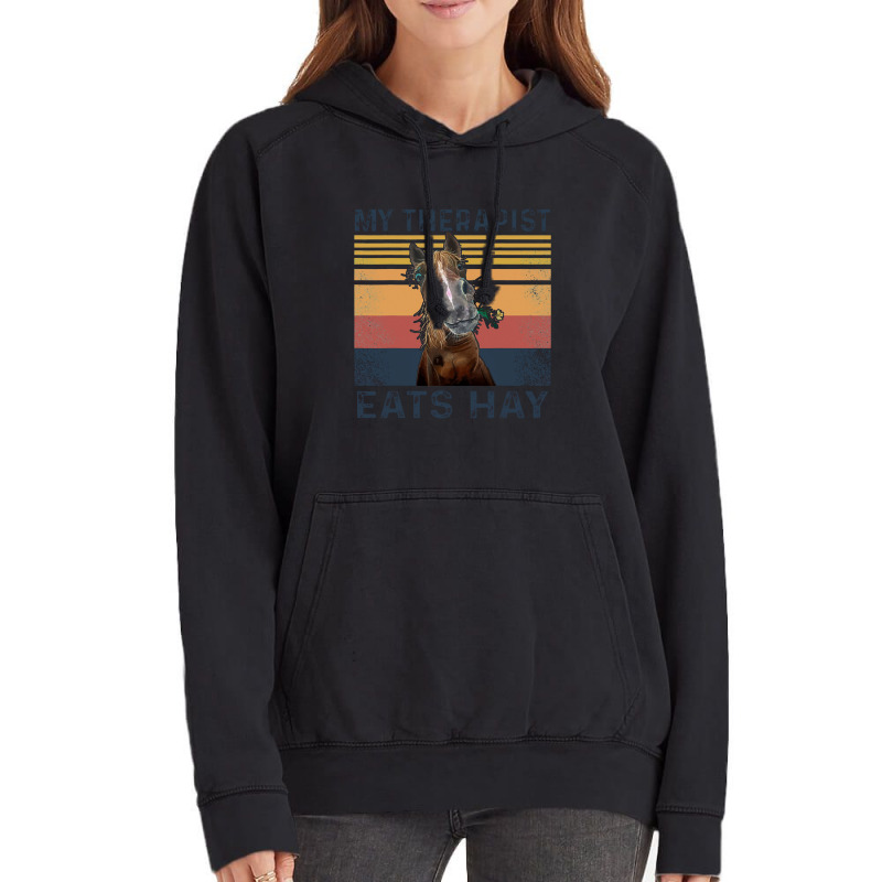 My Therapist Eats Hay Funny Horse Lover Vintage Hoodie | Artistshot