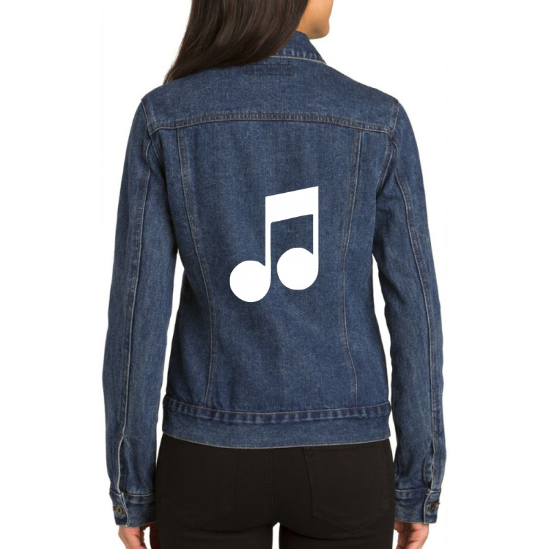 Music Note Ladies Denim Jacket by rajaaempat | Artistshot