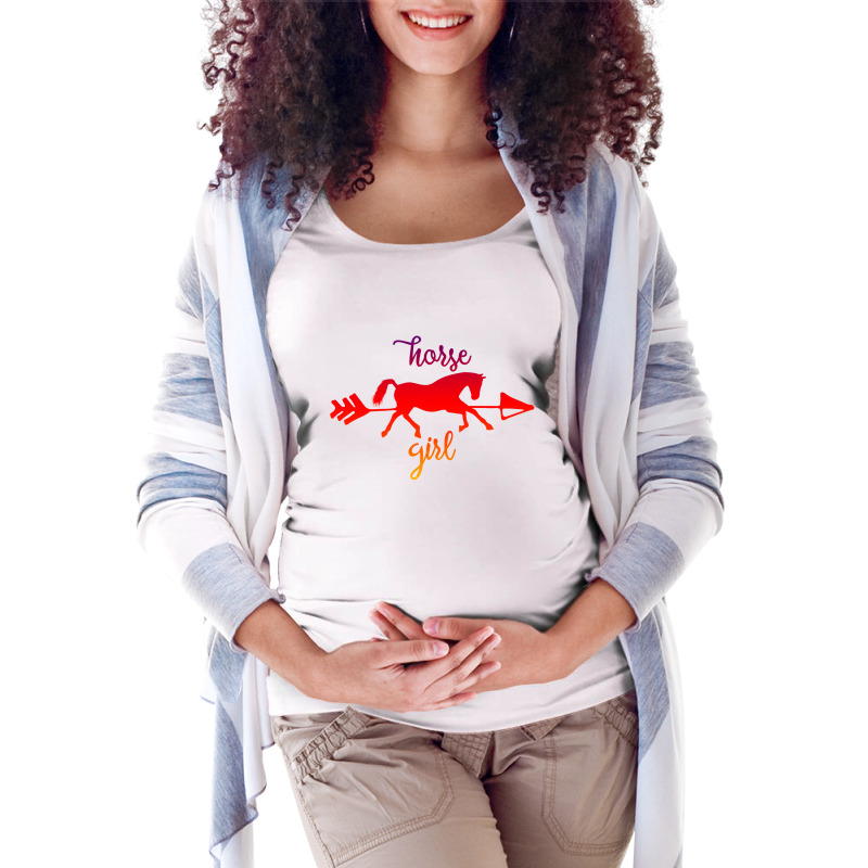 Horse Girl Maternity Scoop Neck T-shirt by Bettercallsaul | Artistshot