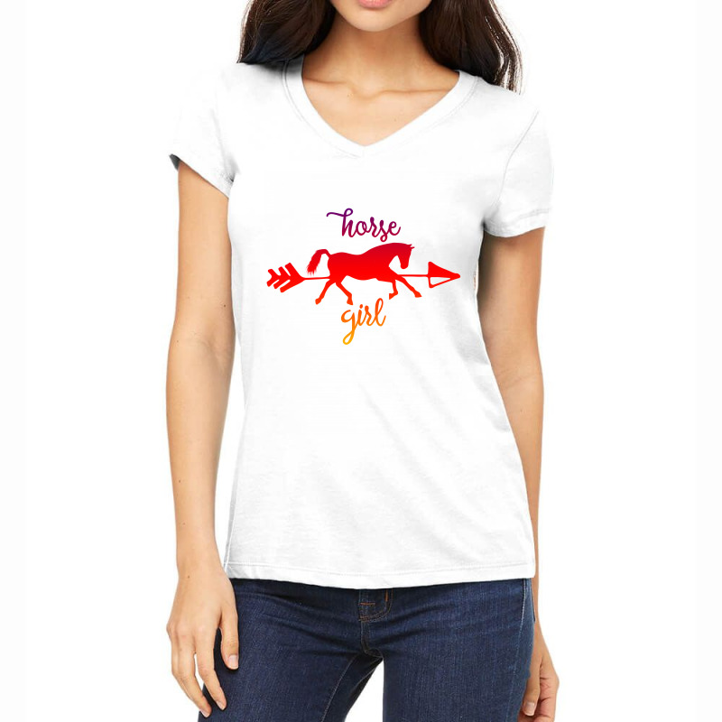 Horse Girl Women's V-Neck T-Shirt by Bettercallsaul | Artistshot