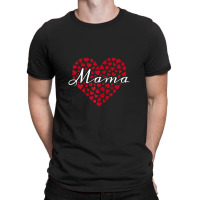 Womens Mother's Day   Gift Mama Red Hearts Graphic T-shirt | Artistshot