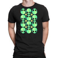 Sad Alien And Daisy Nineties Grunge Pattern T-shirt | Artistshot
