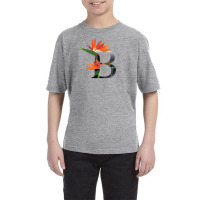 Floral Initial Letter B Youth Tee | Artistshot