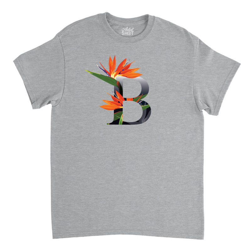 Floral Initial Letter B Classic T-shirt by coşkun | Artistshot