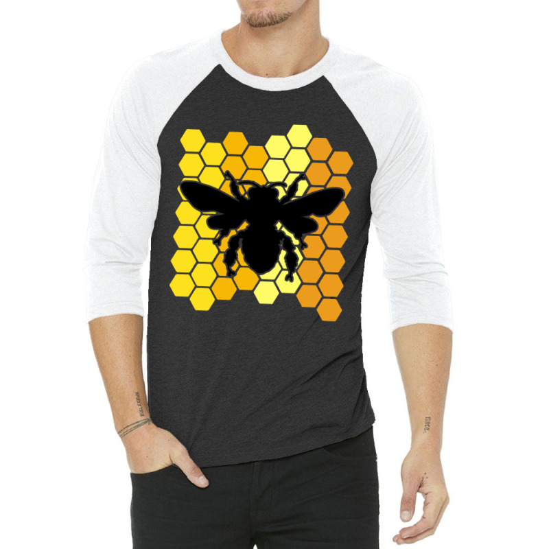 Honey Bee Honeycomb 3/4 Sleeve Shirt | Artistshot