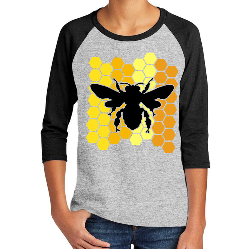 Honey Bee Honeycomb Youth 3/4 Sleeve | Artistshot