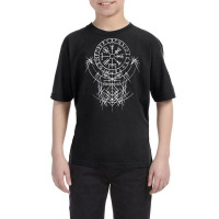 Vegvísir Viking Compass (on Back)   Vegvisir Vikings T Shirt Youth Tee | Artistshot