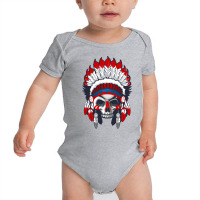 Skull American Indian Baby Bodysuit | Artistshot