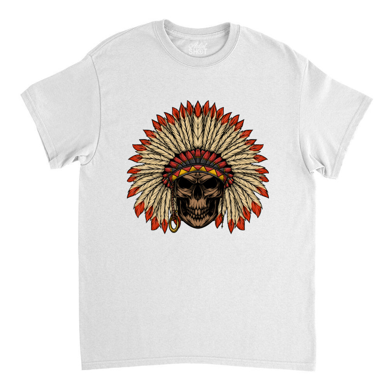 Skull American Indian Classic T-shirt | Artistshot