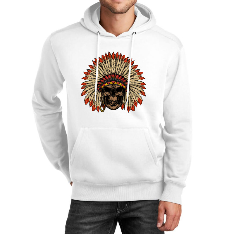 Skull American Indian Unisex Hoodie | Artistshot