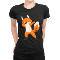 Dabbing Fox   Wildlife Animal Lover Zookeeper T Shirt Ladies Fitted T-shirt | Artistshot