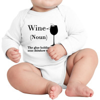 Wine The Glue Holding This 2020 Shitshow Together Long Sleeve Baby Bodysuit | Artistshot