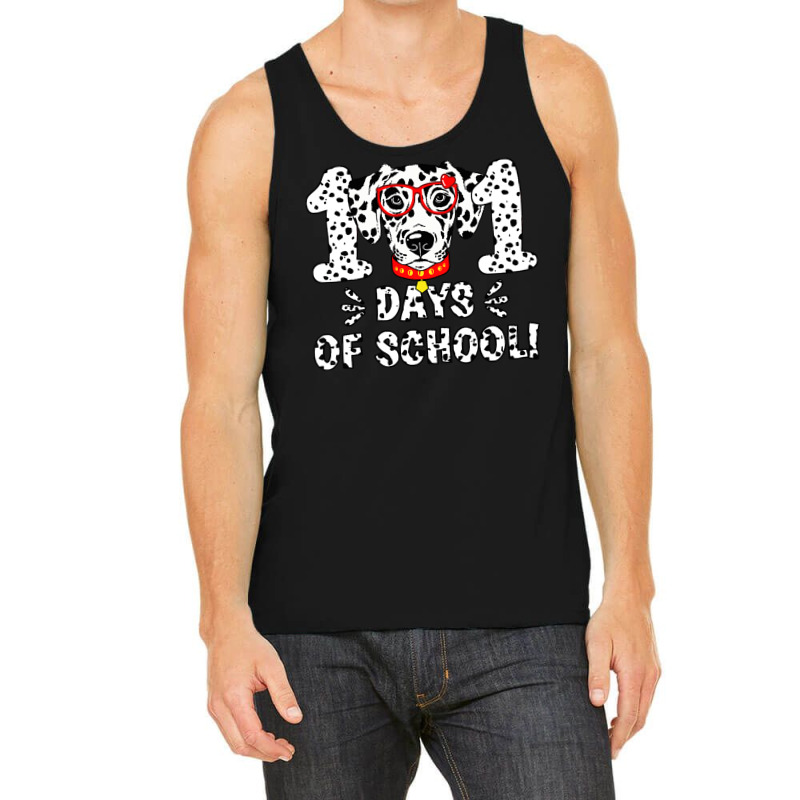 Dalmatian Funny Dog 101 Days Of School Dalmatian Dog Teacher 100th Day Tank Top by offensejuggler | Artistshot