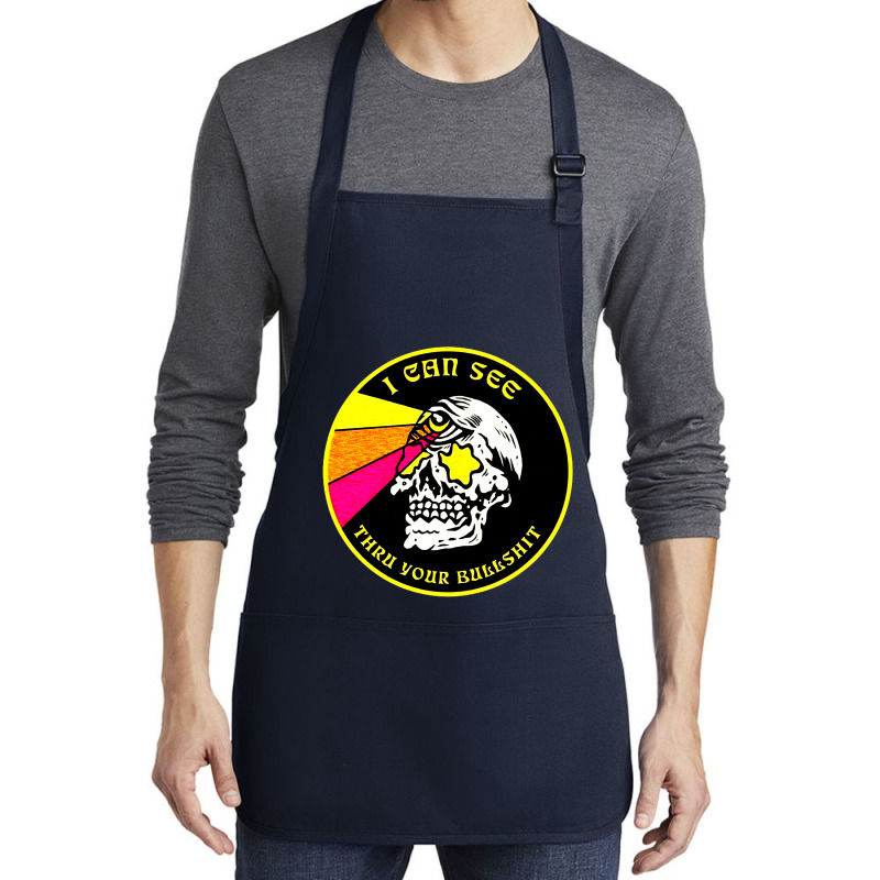 Skull Pop Art Medium-Length Apron by zig street | Artistshot