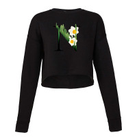 Floral Initial Letter N Cropped Sweater | Artistshot