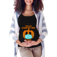 This Is My Quarantine-o-ween Costume Retro Halloween Pumpkin Maternity Scoop Neck T-shirt | Artistshot