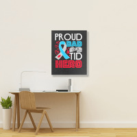 Type 1 Diabetes Awareness T  Shirt Type 1 Diabetes Awareness Proud Dad Portrait Canvas Print | Artistshot