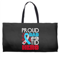 Type 1 Diabetes Awareness T  Shirt Type 1 Diabetes Awareness Proud Dad Weekender Totes | Artistshot