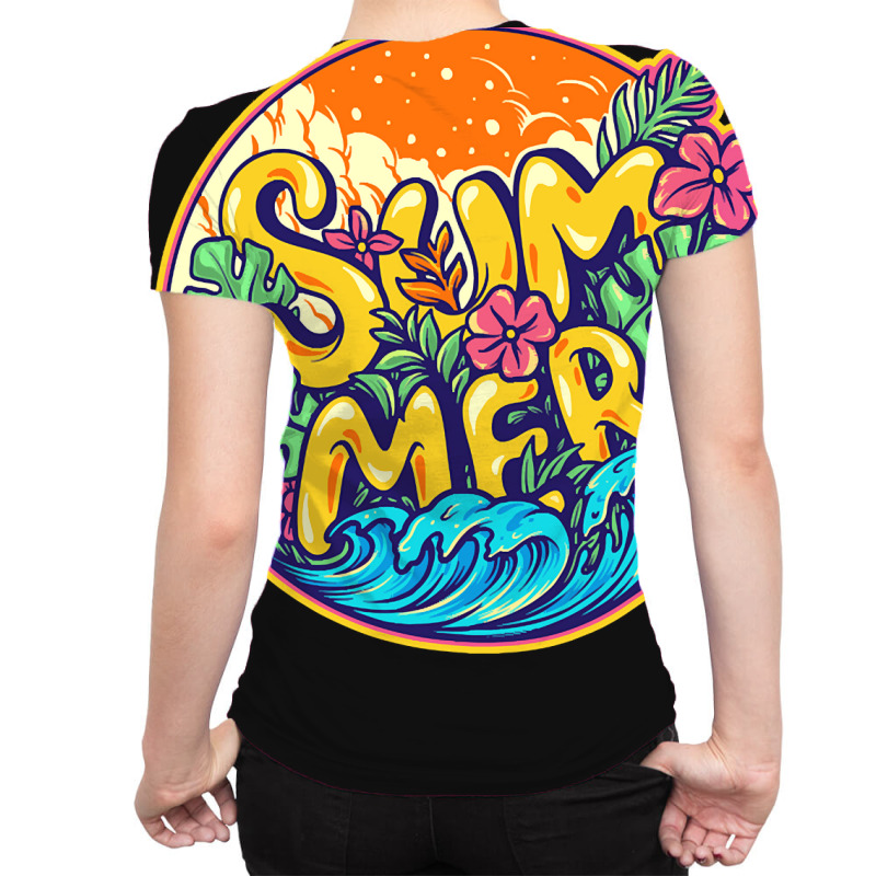 Summer T  Shirt Fun Summer Time Is Here Finally T  Shirt All Over Women's T-shirt | Artistshot