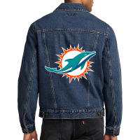 The-miami-dolphins-pen Men Denim Jacket | Artistshot