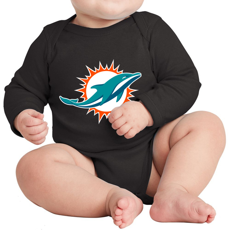 The-miami-dolphins-pen Long Sleeve Baby Bodysuit | Artistshot