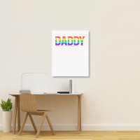 Daddy, Gay Daddy Bear, Retro Lgbt Rainbow, Lgbtq Pride T Shirt Portrait Canvas Print | Artistshot