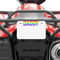 Daddy, Gay Daddy Bear, Retro Lgbt Rainbow, Lgbtq Pride T Shirt Atv License Plate | Artistshot