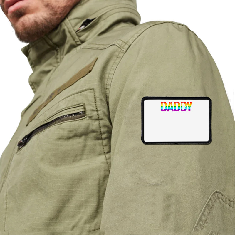 Daddy, Gay Daddy Bear, Retro Lgbt Rainbow, Lgbtq Pride T Shirt Rectangle Patch | Artistshot