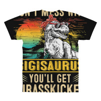 Womens Fun Women Retro Gigisaurus Dinosaur T Rex Mothers Day T Shirt All Over Men's T-shirt | Artistshot
