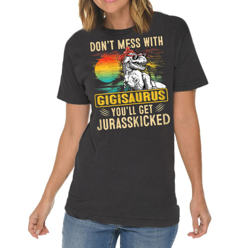 Womens Fun Women Retro Gigisaurus Dinosaur T Rex Mothers Day T Shirt Vintage T-shirt | Artistshot