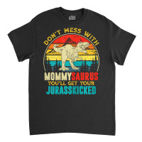 Womens Fun Women Retro Mommysaurus Dinosaur T Rex Mothers Day T Shirt Classic T-shirt | Artistshot