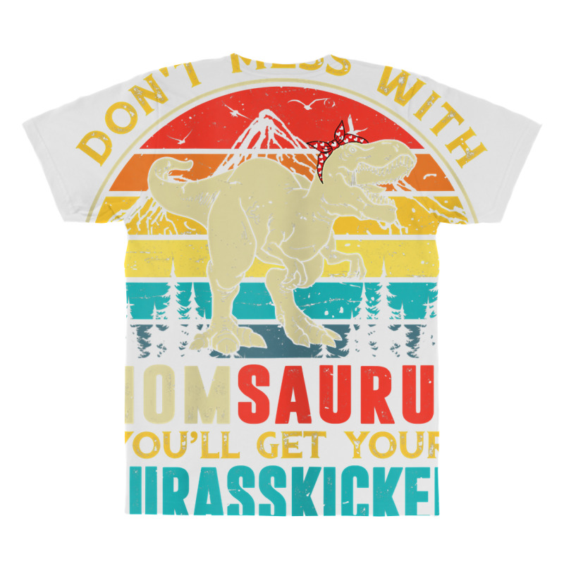 Womens Fun Women Retro Momsaurus Dinosaur T Rex Mothers Day T Shirt All Over Men's T-shirt | Artistshot