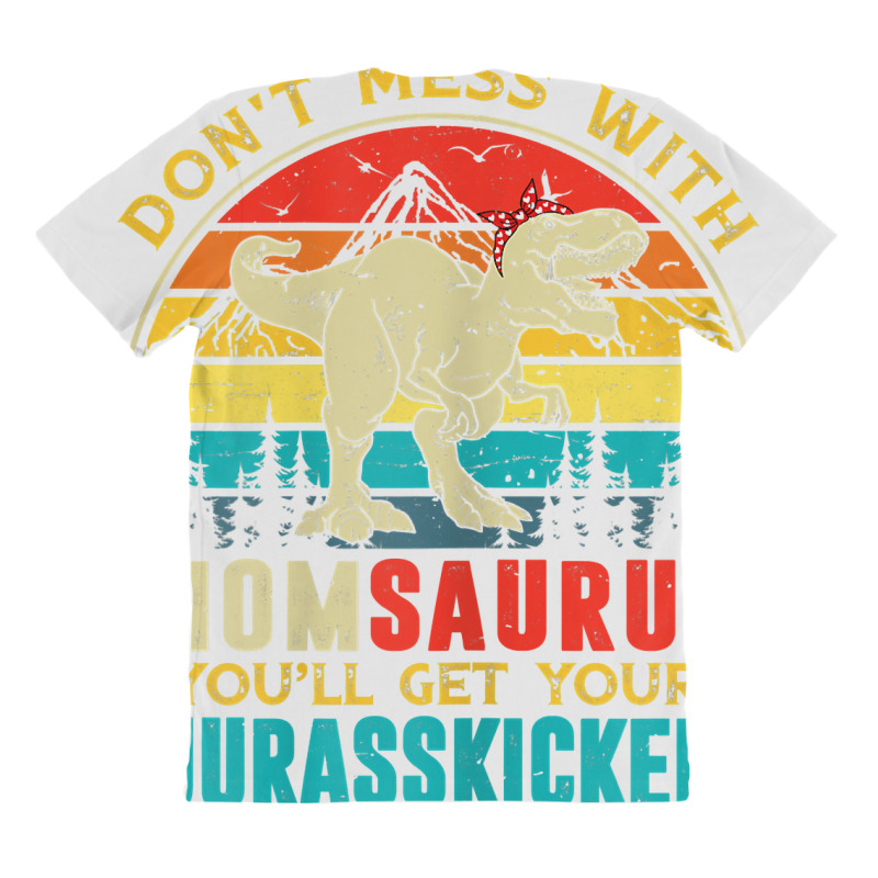 Womens Fun Women Retro Momsaurus Dinosaur T Rex Mothers Day T Shirt All Over Women's T-shirt | Artistshot