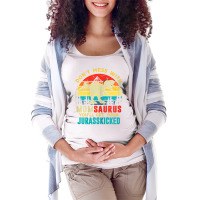 Womens Fun Women Retro Momsaurus Dinosaur T Rex Mothers Day T Shirt Maternity Scoop Neck T-shirt | Artistshot