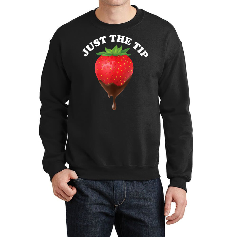Just The Tip Strawberry And Chocolate Tank Top Crewneck Sweatshirt | Artistshot