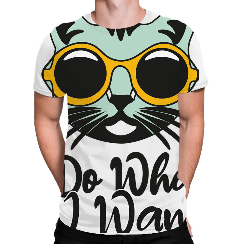 Funny Cat I Do What I Want With My Cat Long Sleeve T Shirt All Over Men's T-shirt | Artistshot