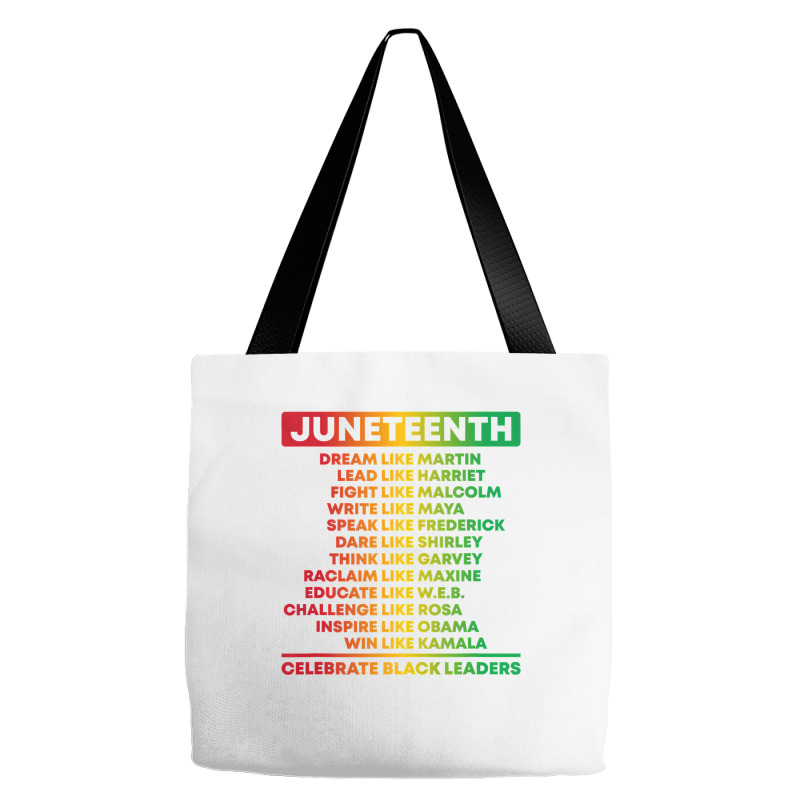Juneteenth Celebrate Black Leaders African American History Premium T Tote Bags | Artistshot