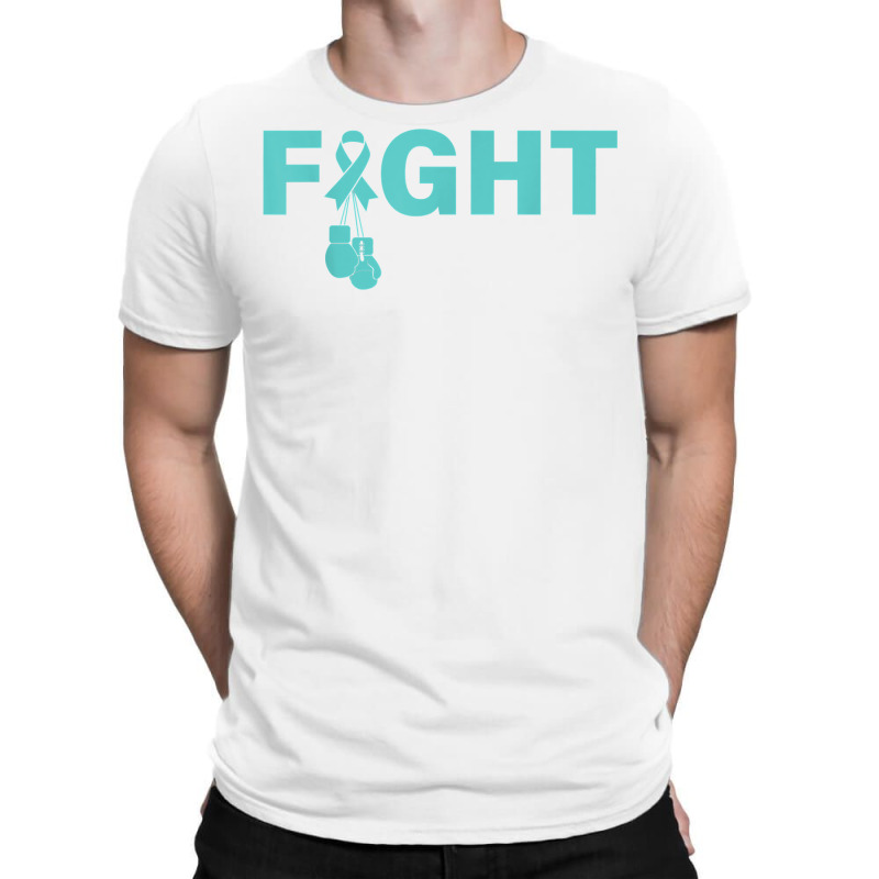 Teal Ribon Ovarian Cancer Awareness Warrior Girl Women T Shirt T-shirt | Artistshot