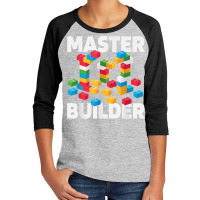 Master Builder Funny Kids Building Blocks Toys Gift T Shirt Youth 3/4 Sleeve | Artistshot