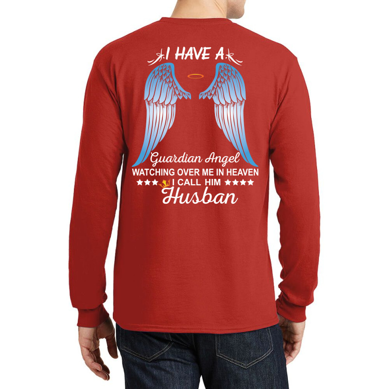 My Husband Is My Guardian Angel Long Sleeve Shirts | Artistshot