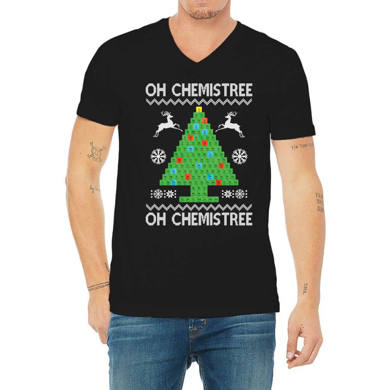 Chemist Element Oh Chemistree Christmas Sweater V-neck Tee | Artistshot