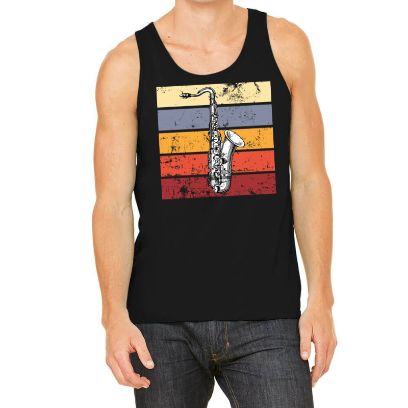 Saxophone Retro Tank Top by autlu2024 | Artistshot