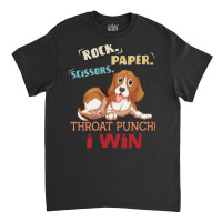 Rock Paper Scissors Throat Punch I Win Dog Retro Vintage Beagle Classic T-shirt | Artistshot