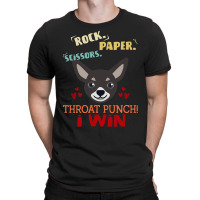 Rock Paper Scissors Throat Punch I Win Dog Retro Vintage Chihuahua T-shirt | Artistshot