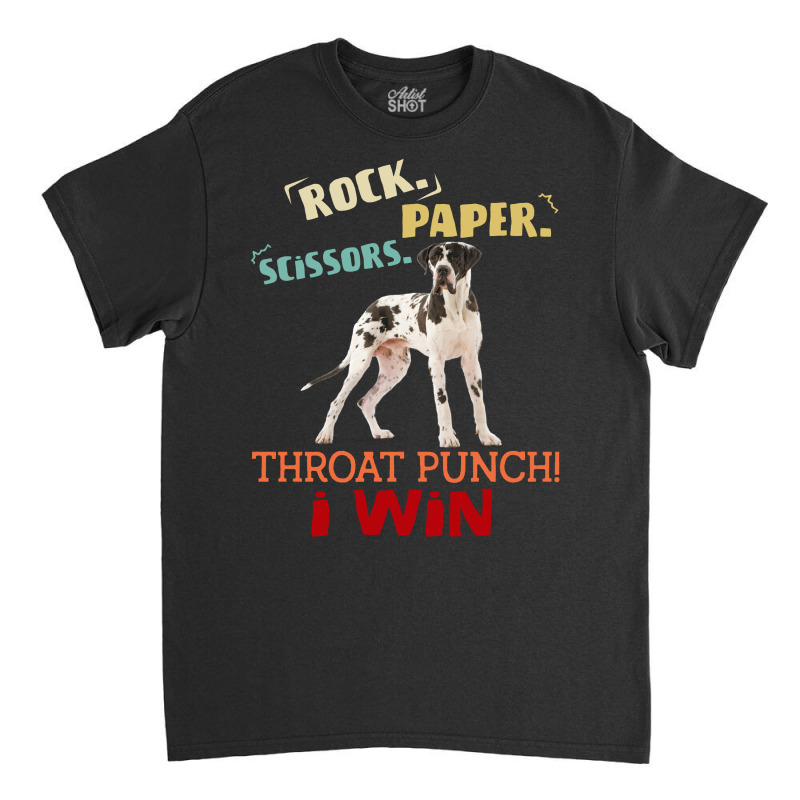 Rock Paper Scissors Throat Punch I Win Dog Retro Vintage Pointer Classic T-shirt | Artistshot