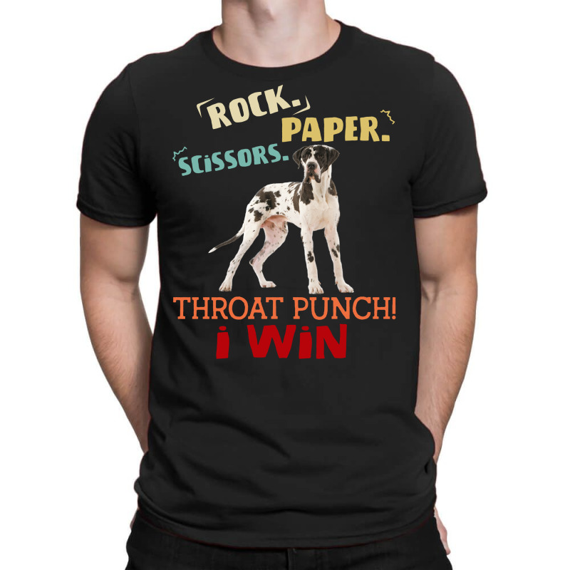 Rock Paper Scissors Throat Punch I Win Dog Retro Vintage Pointer T-shirt | Artistshot