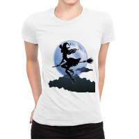 Flying Witch Ladies Fitted T-shirt | Artistshot